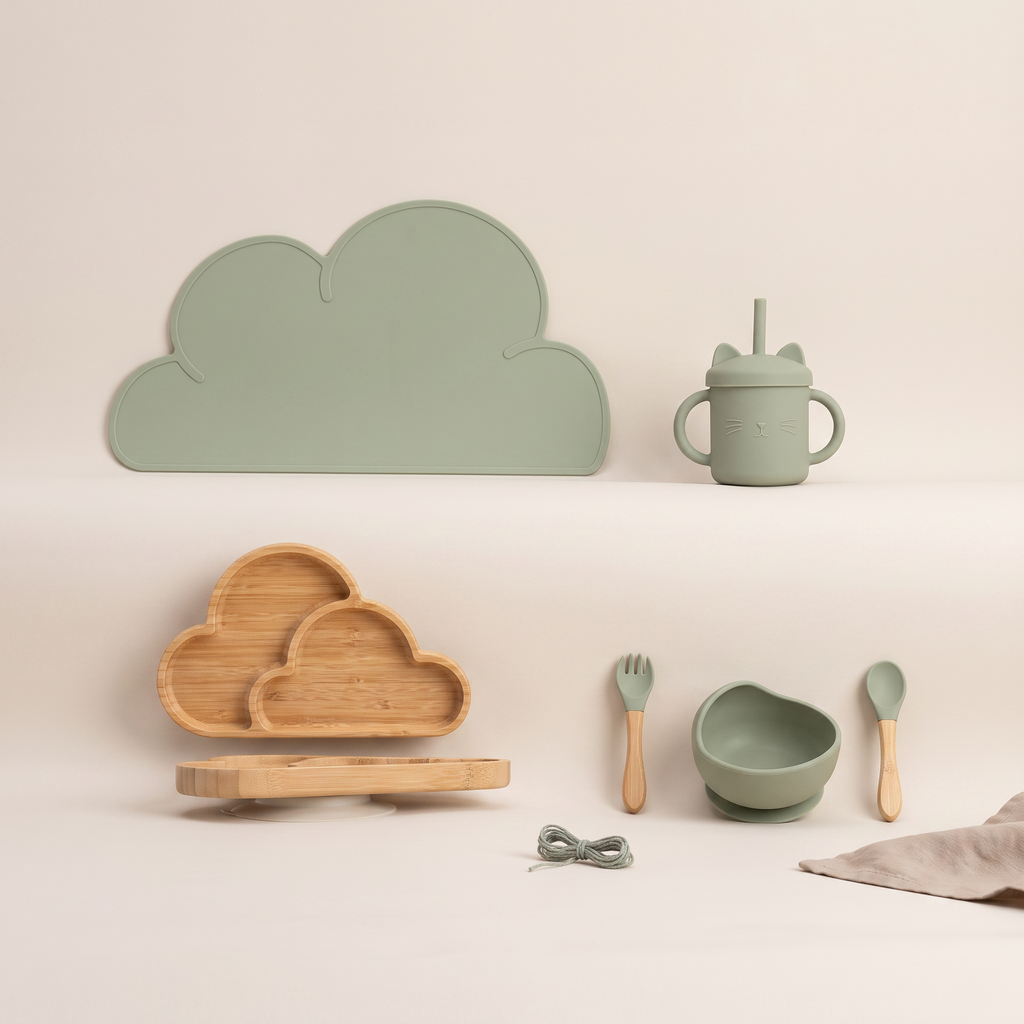 Aviora Family™ Maison Wooden Baby Feeding Set