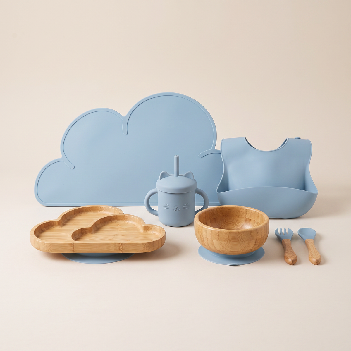 Aviora Family™ Maison Wooden Baby Feeding Set