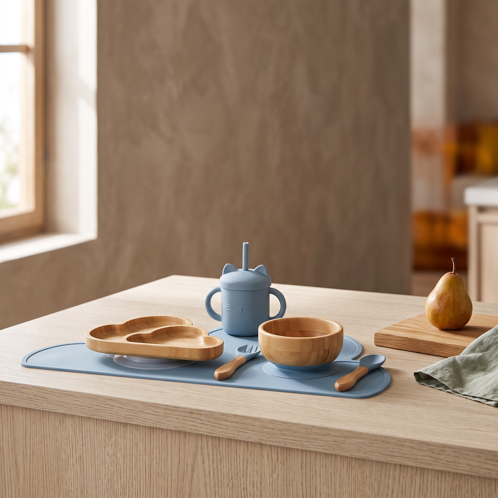 Aviora Family™ Maison Wooden Baby Feeding Set
