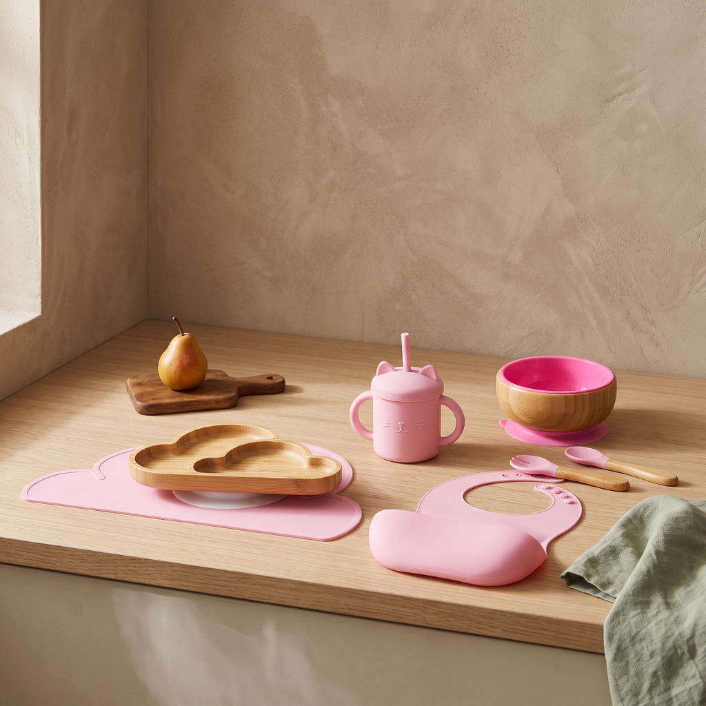 Aviora Family™ Maison Wooden Baby Feeding Set