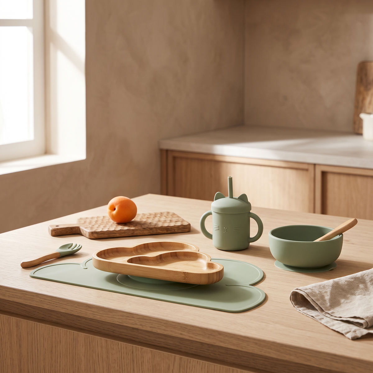 Aviora Family™ Maison Wooden Baby Feeding Set
