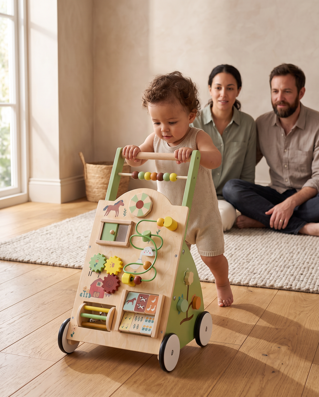 Aviora Family™ Wooden First Steps Walker