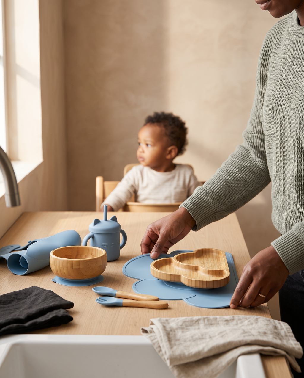 Aviora Family™ Maison Wooden Baby Feeding Set