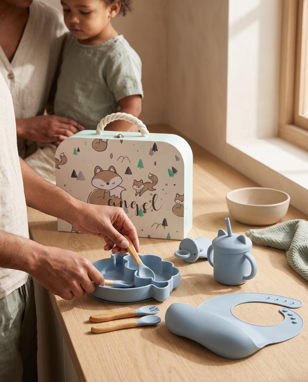 Aviora Family™ — Elara Silicone Feeding Set