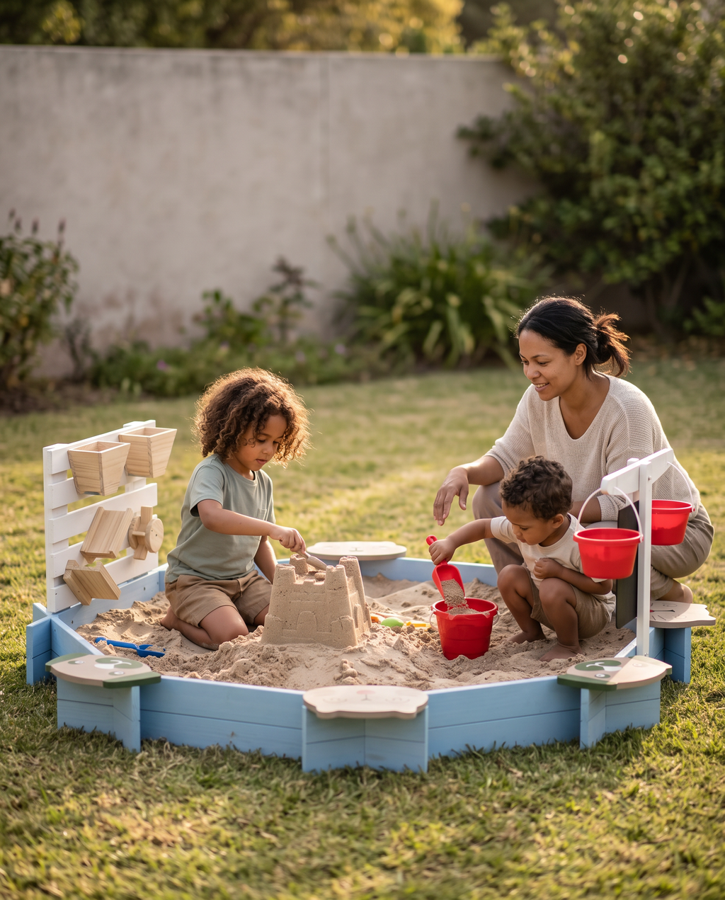 Aviora Family™ Little Explorer Wooden Sandbox