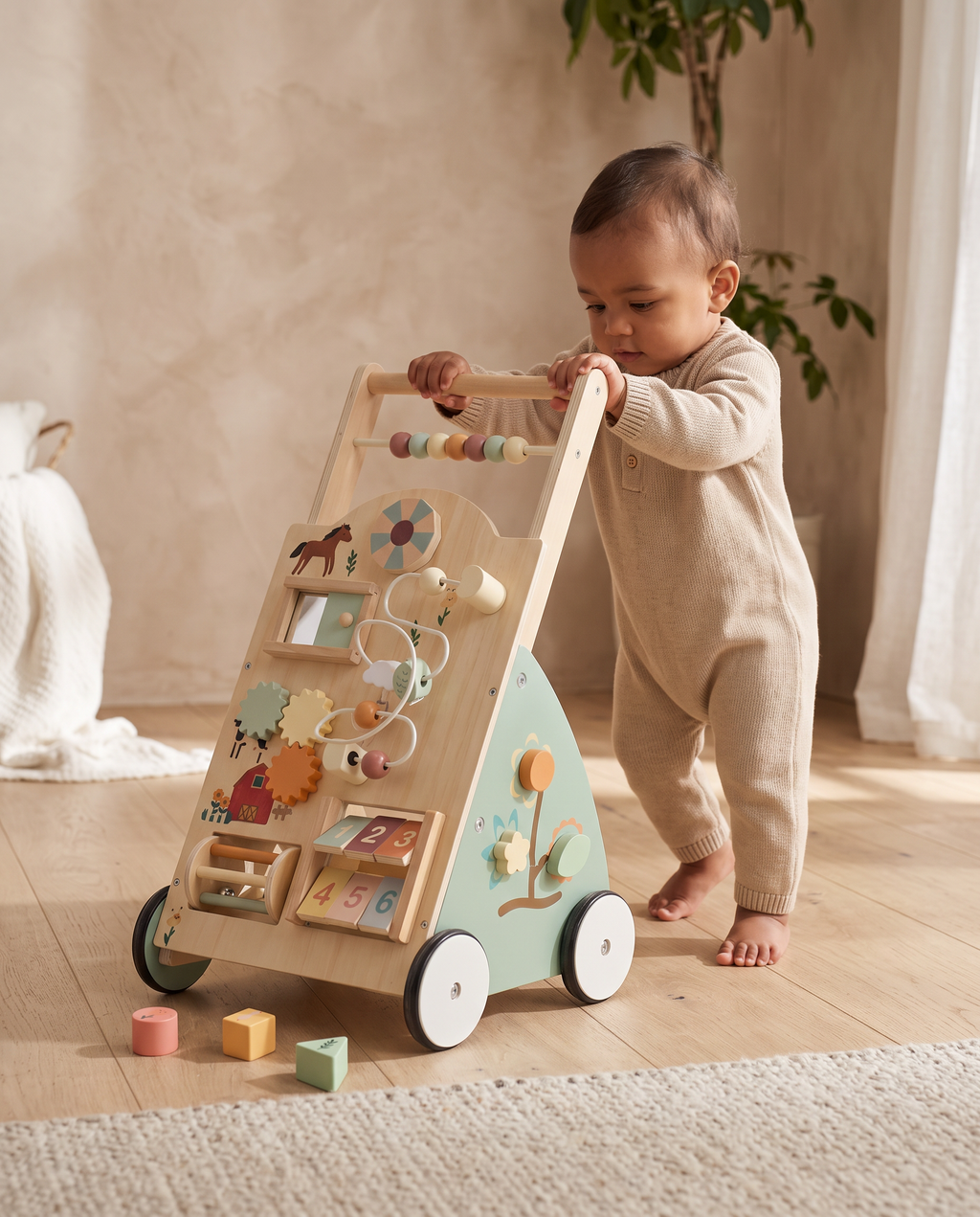 Aviora Family™ Wooden First Steps Walker
