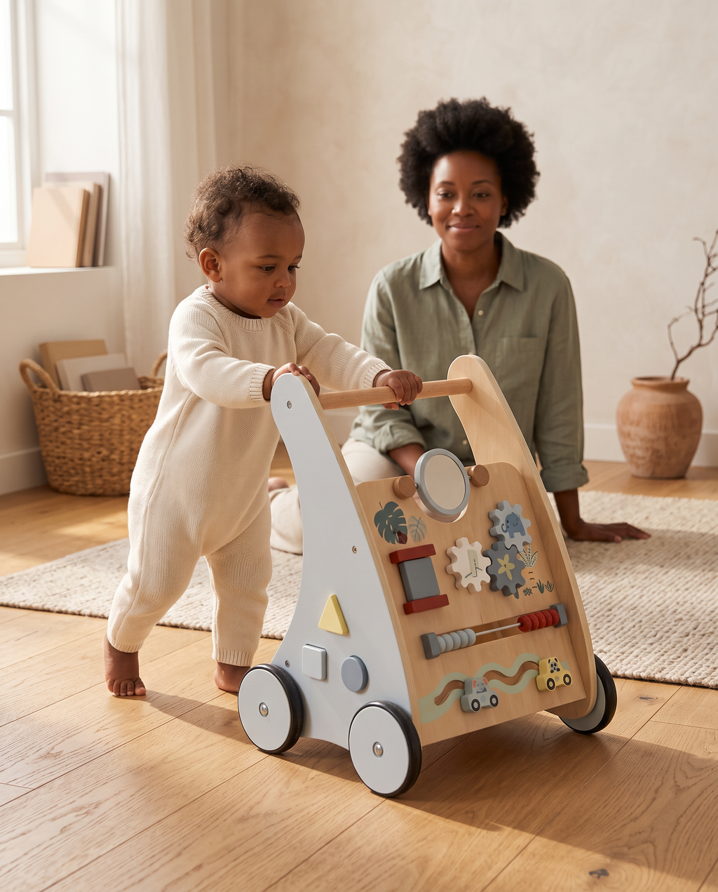Aviora Family™ Wooden First Steps Walker