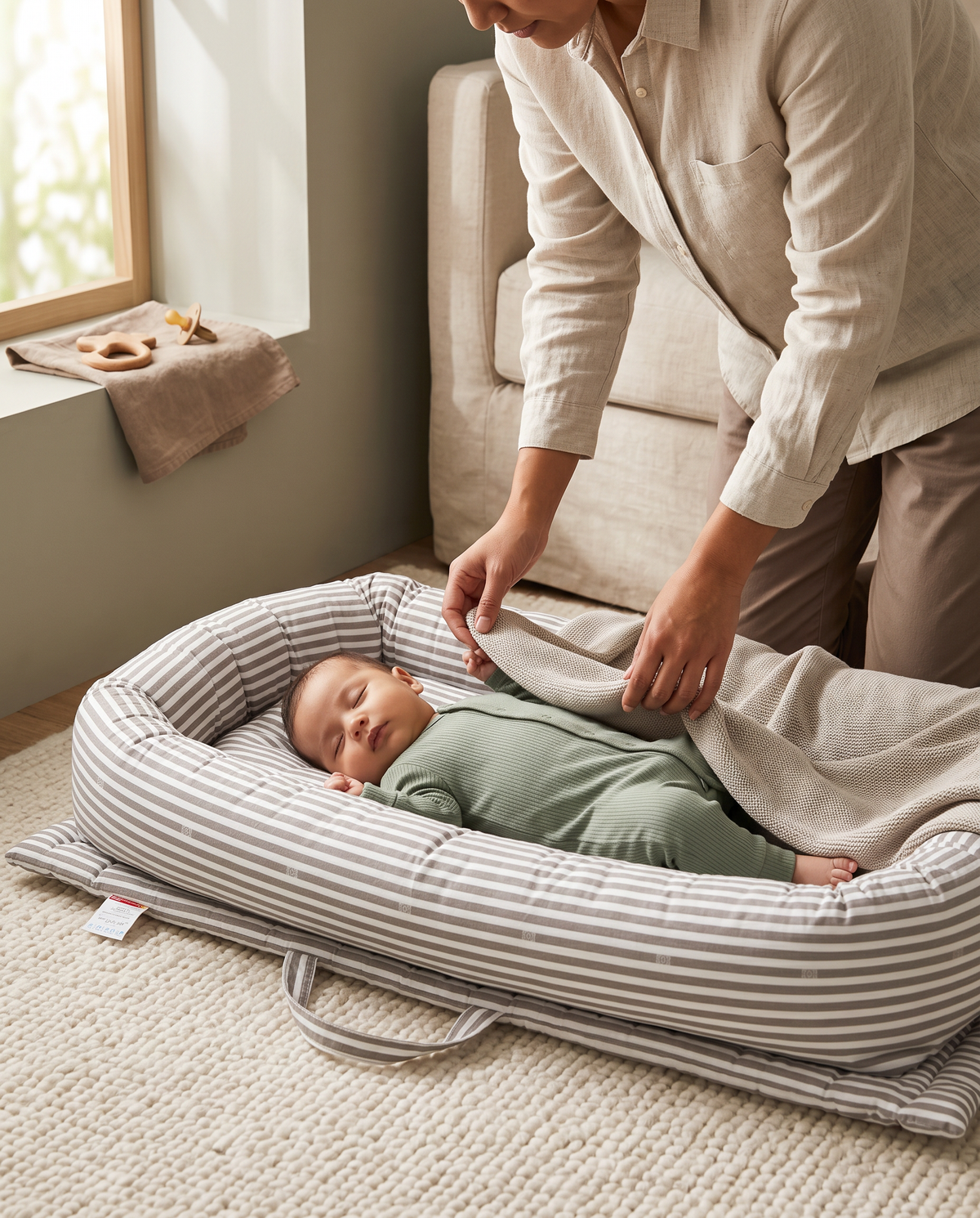 Aviora Family™ Soft Cotton Baby Bed