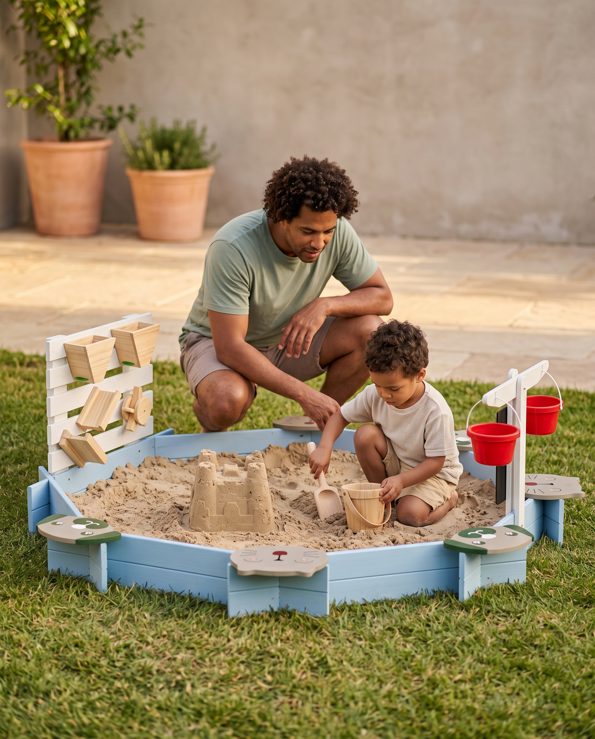 Aviora Family™ Little Explorer Wooden Sandbox