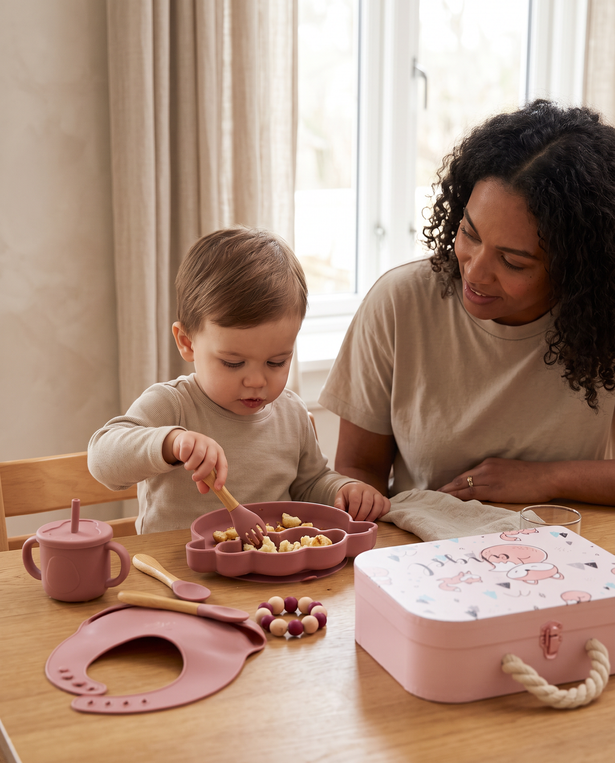 Aviora Family™ — Elara Silicone Feeding Set