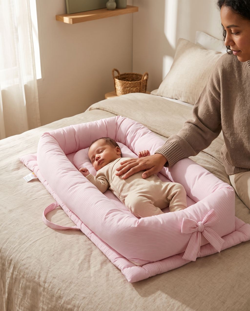 Aviora Family™ Soft Cotton Baby Bed
