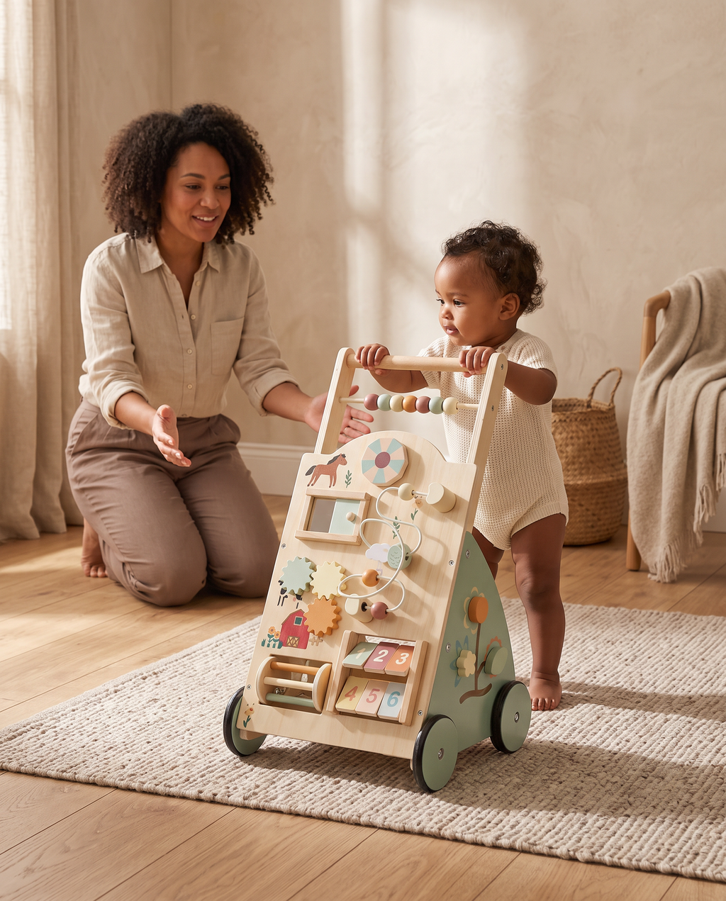 Aviora Family™ Wooden First Steps Walker