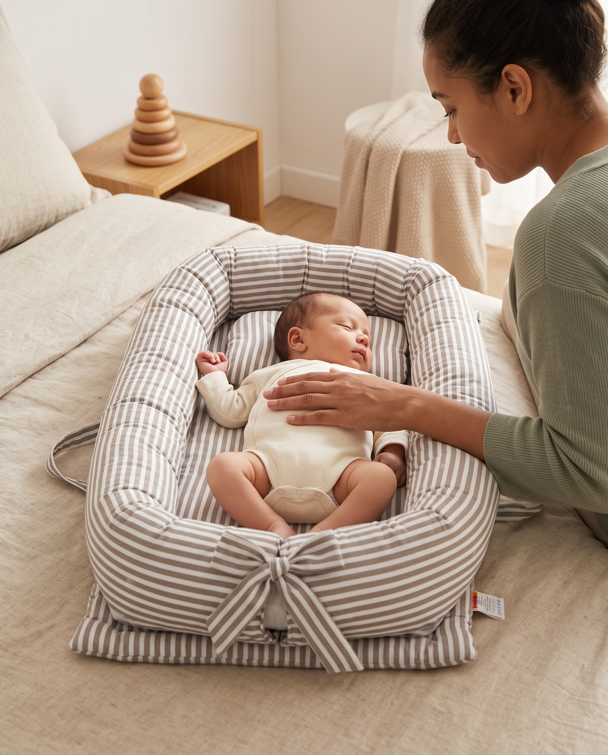 Aviora Family™ Soft Cotton Baby Bed