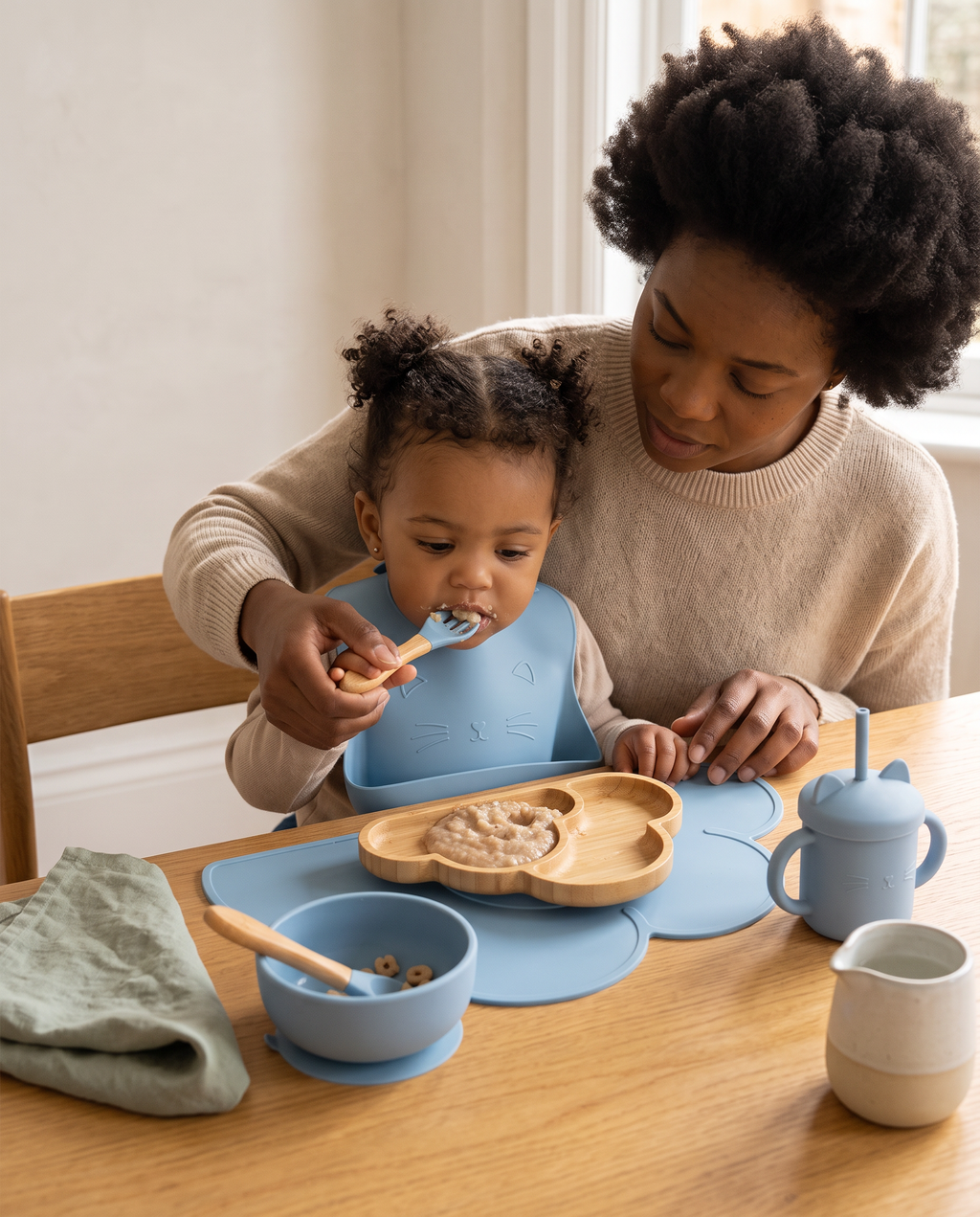 Aviora Family™ Maison Wooden Baby Feeding Set