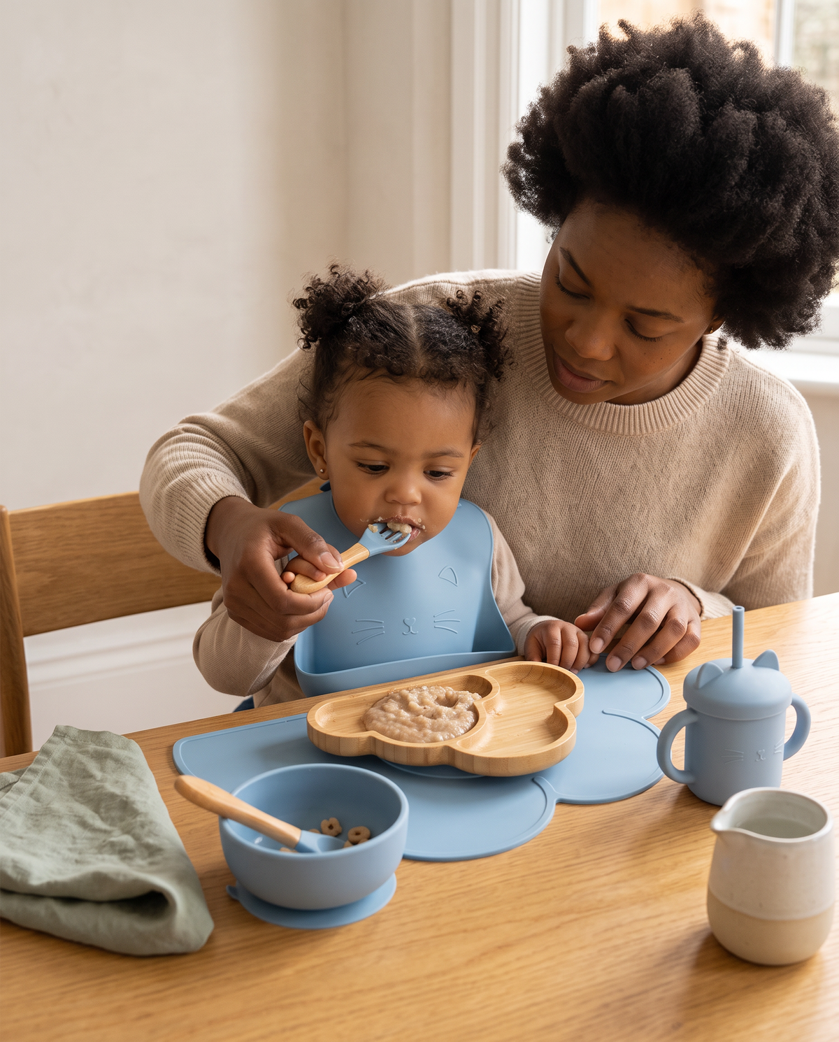 Aviora Family™ Maison Wooden Baby Feeding Set