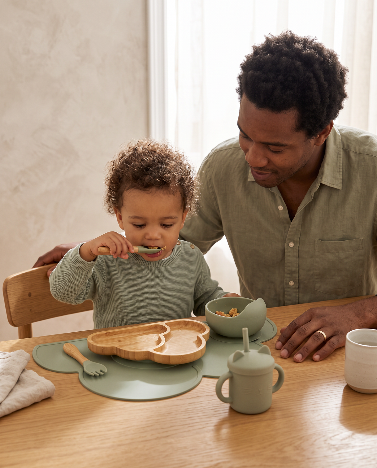 Aviora Family™ Maison Wooden Baby Feeding Set