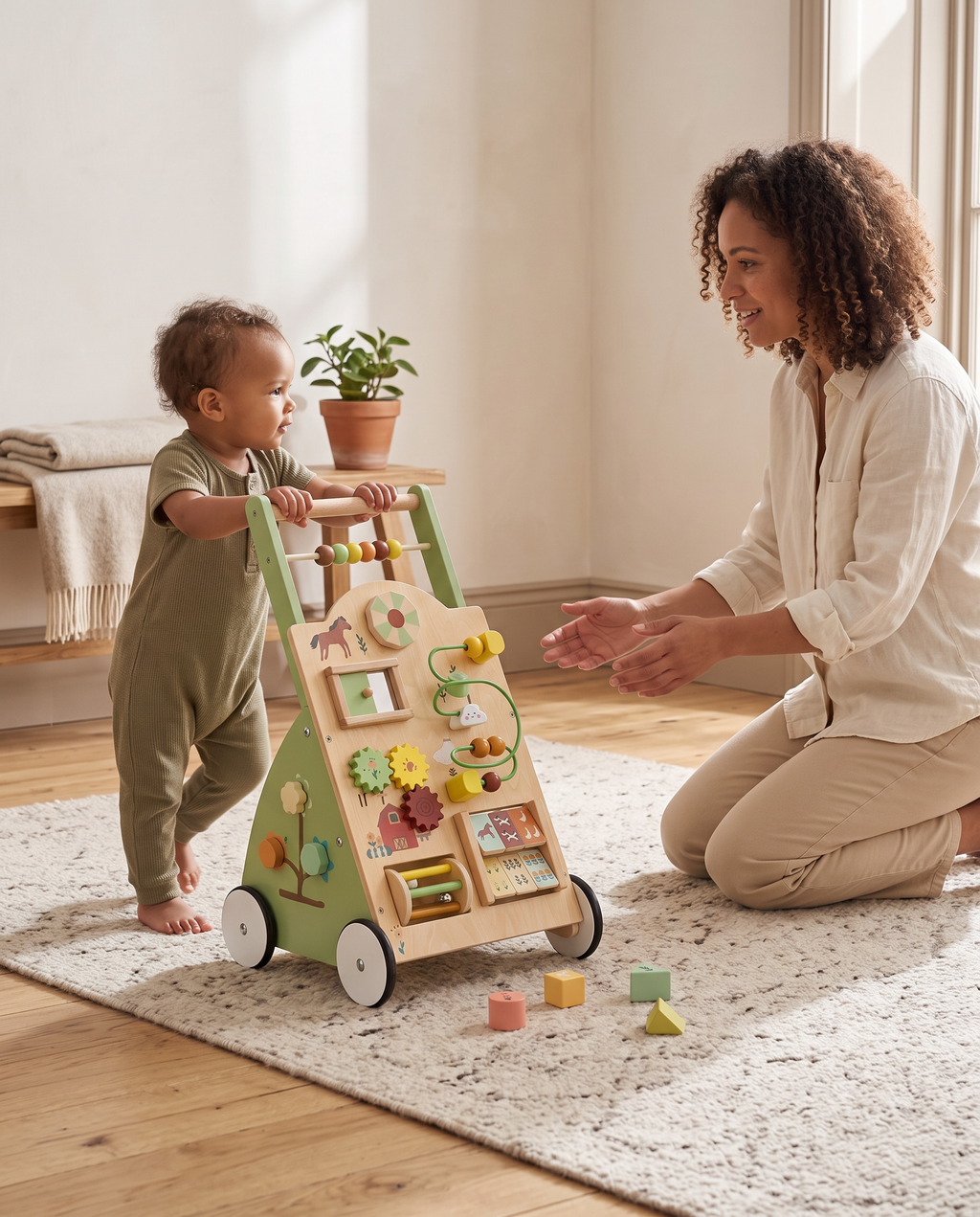 Aviora Family™ Wooden First Steps Walker