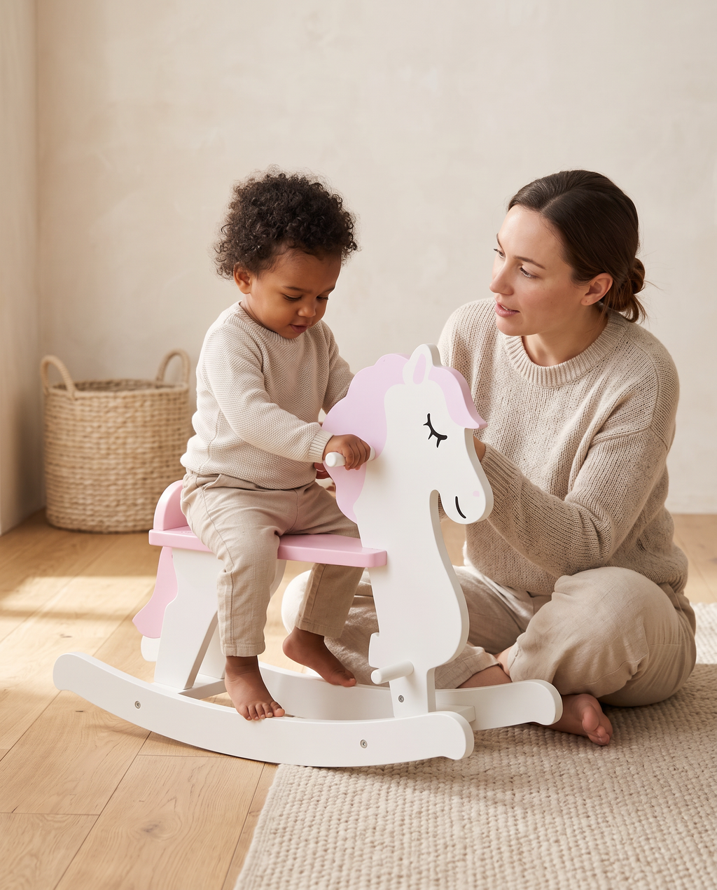 Wooden Rocking Horse for Toddlers