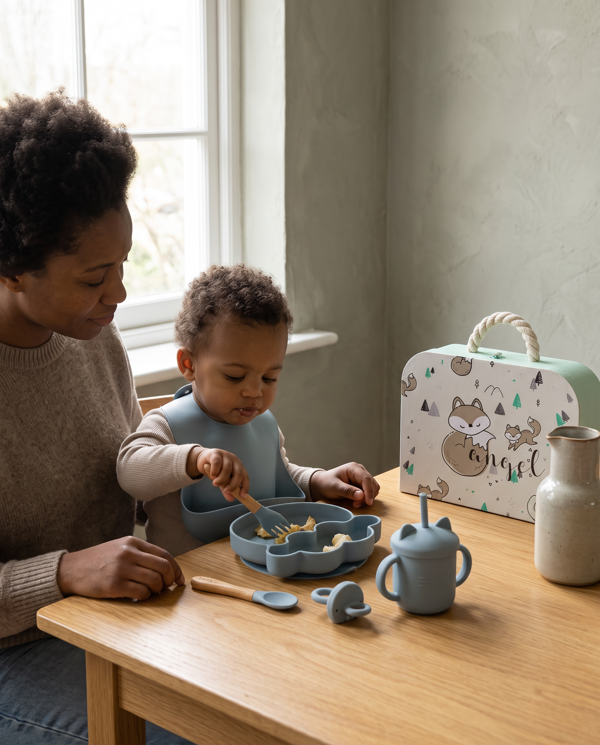 Aviora Family™ — Elara Silicone Feeding Set